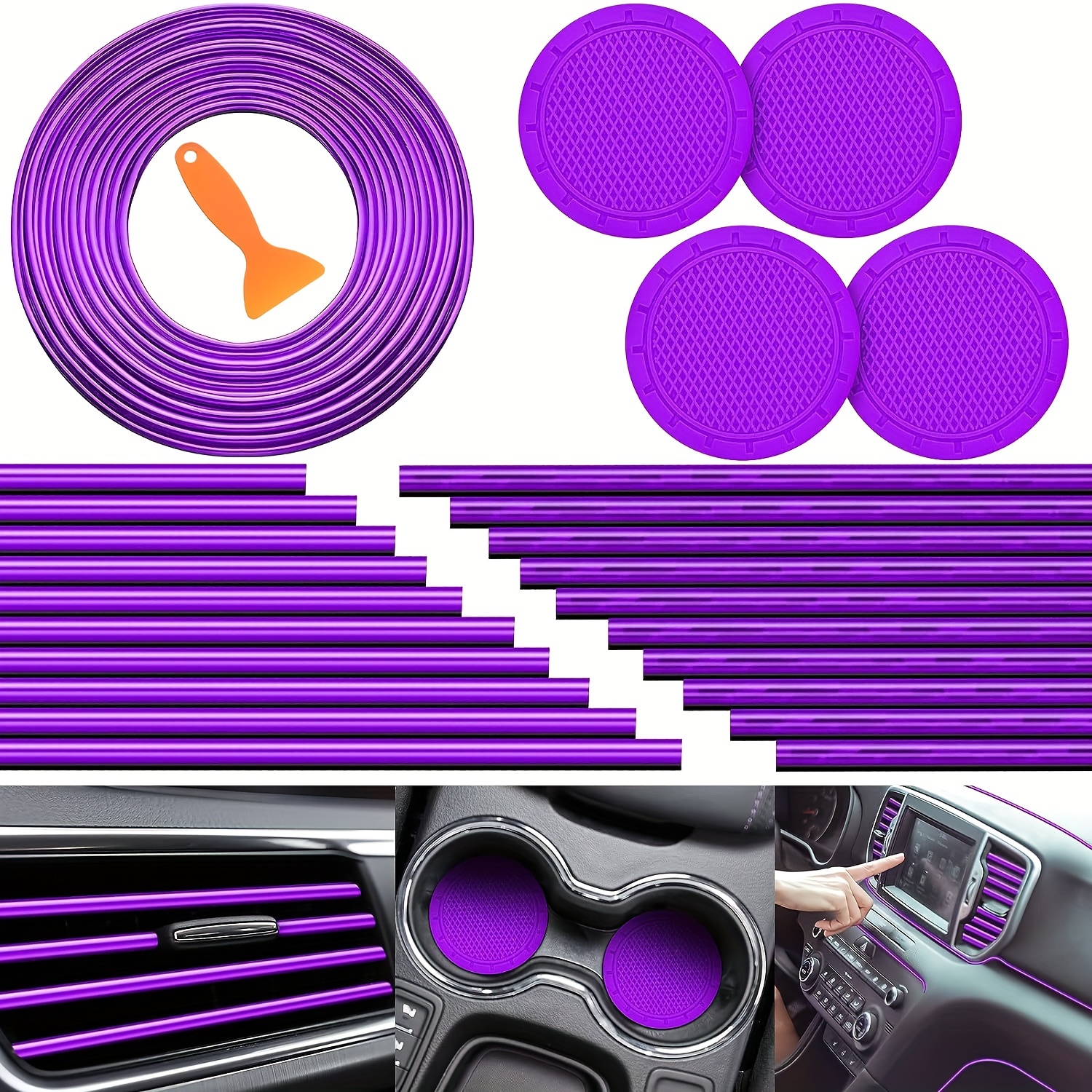 Purple Car Accessories - Temu
