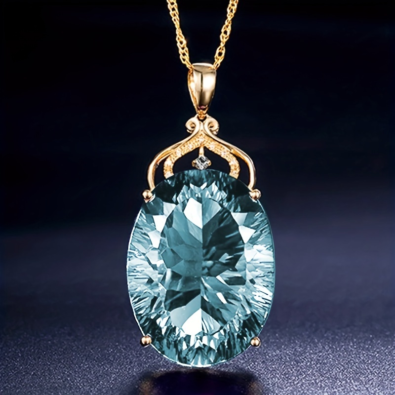 Crown Pendant Necklace with Crystal Design for Party or Gift