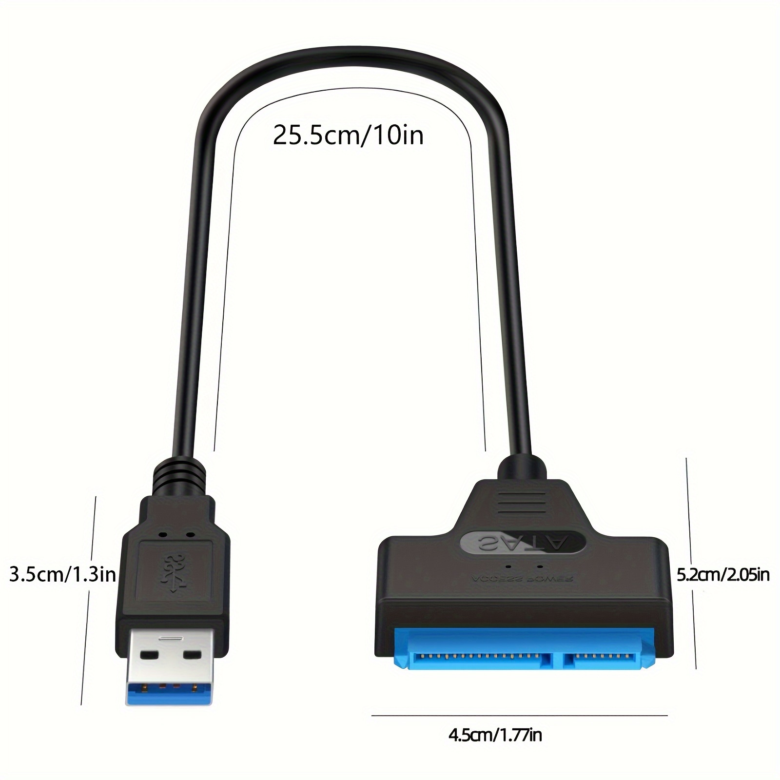 SATA to USB 3.0/2.0/Type-C Cable Up to 6 Gbps for 2.5 Inch External HDD SSD  Hard Drive SATA 3 22 Pin Adapter USB to Sata III - AliExpress