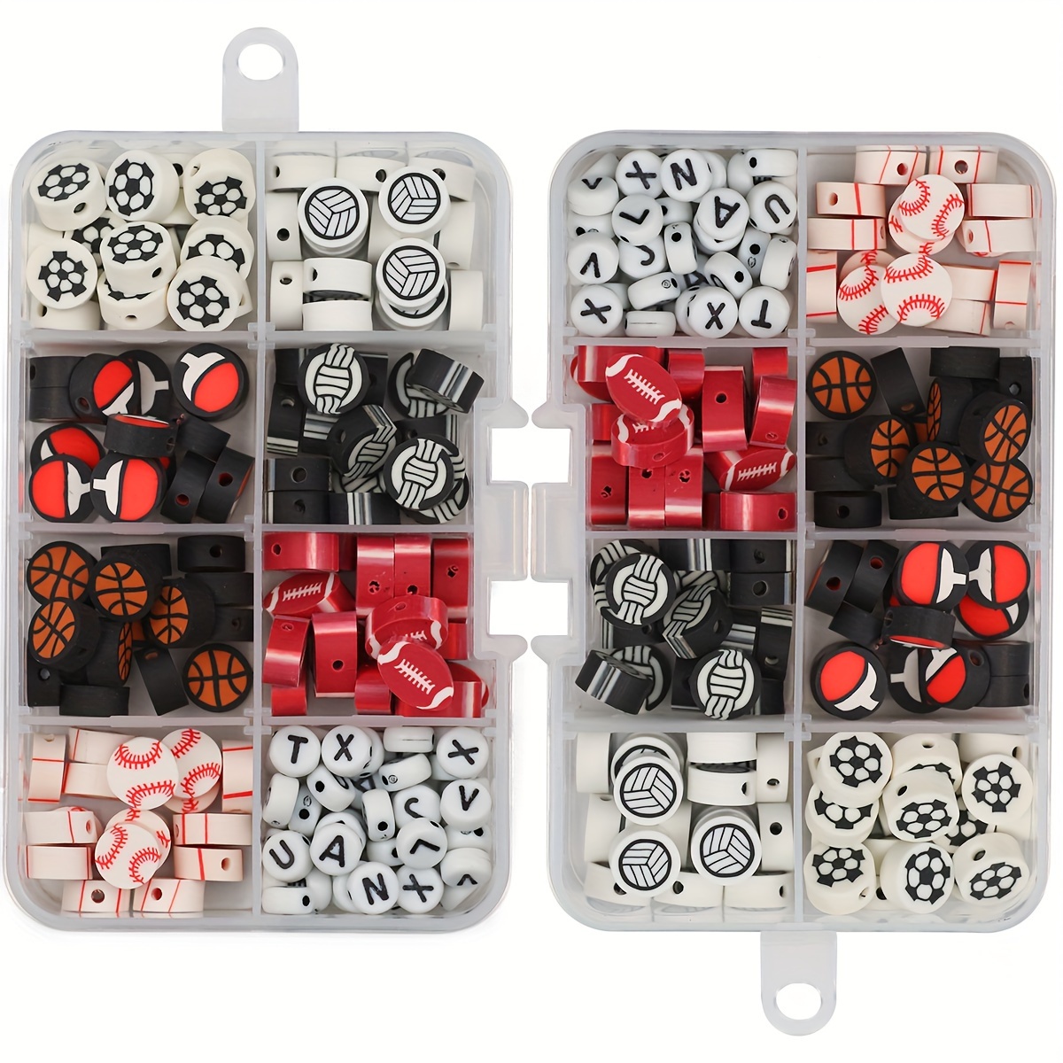 Sports Series Ball Clay Beads About Clay Spacers Beads About - Temu