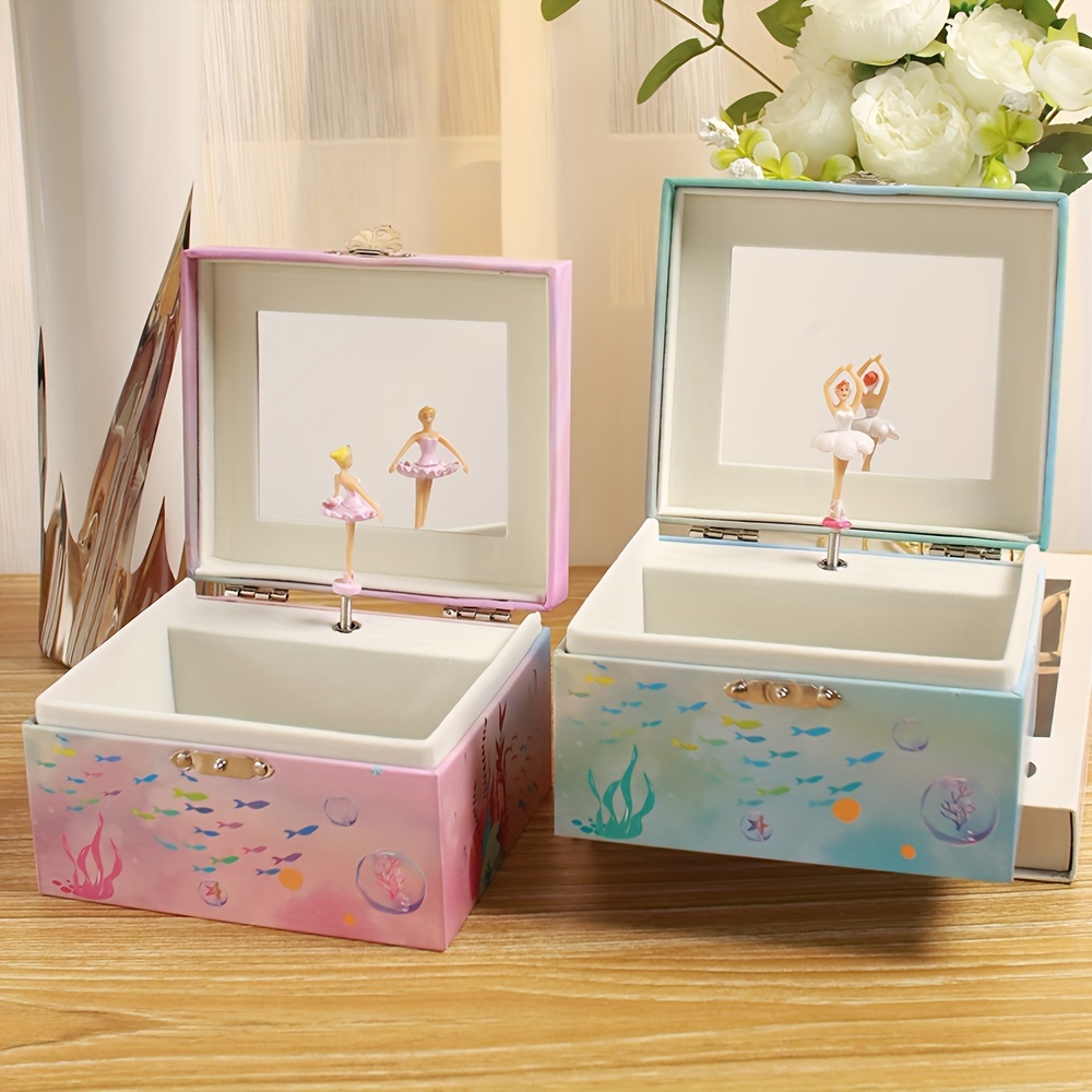 Caja de música con luces giratorias, figura de bailarina, mecanismo de  bailarina, caja musical de lago de cisnes, regalos para niñas pequeñas,  hijas