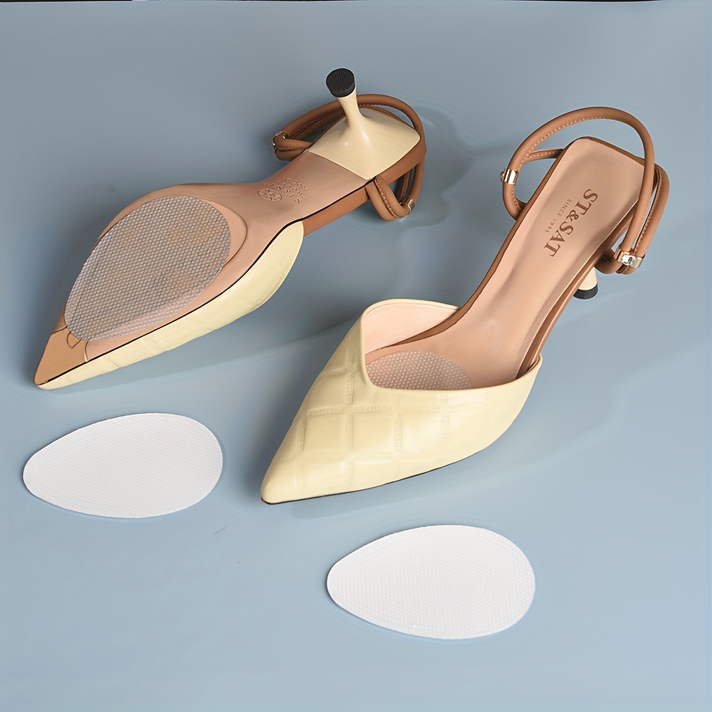 4pcs Rubber Wear-resistant Non-slip Self-Adhesive Stickers For High Heel Outsoles