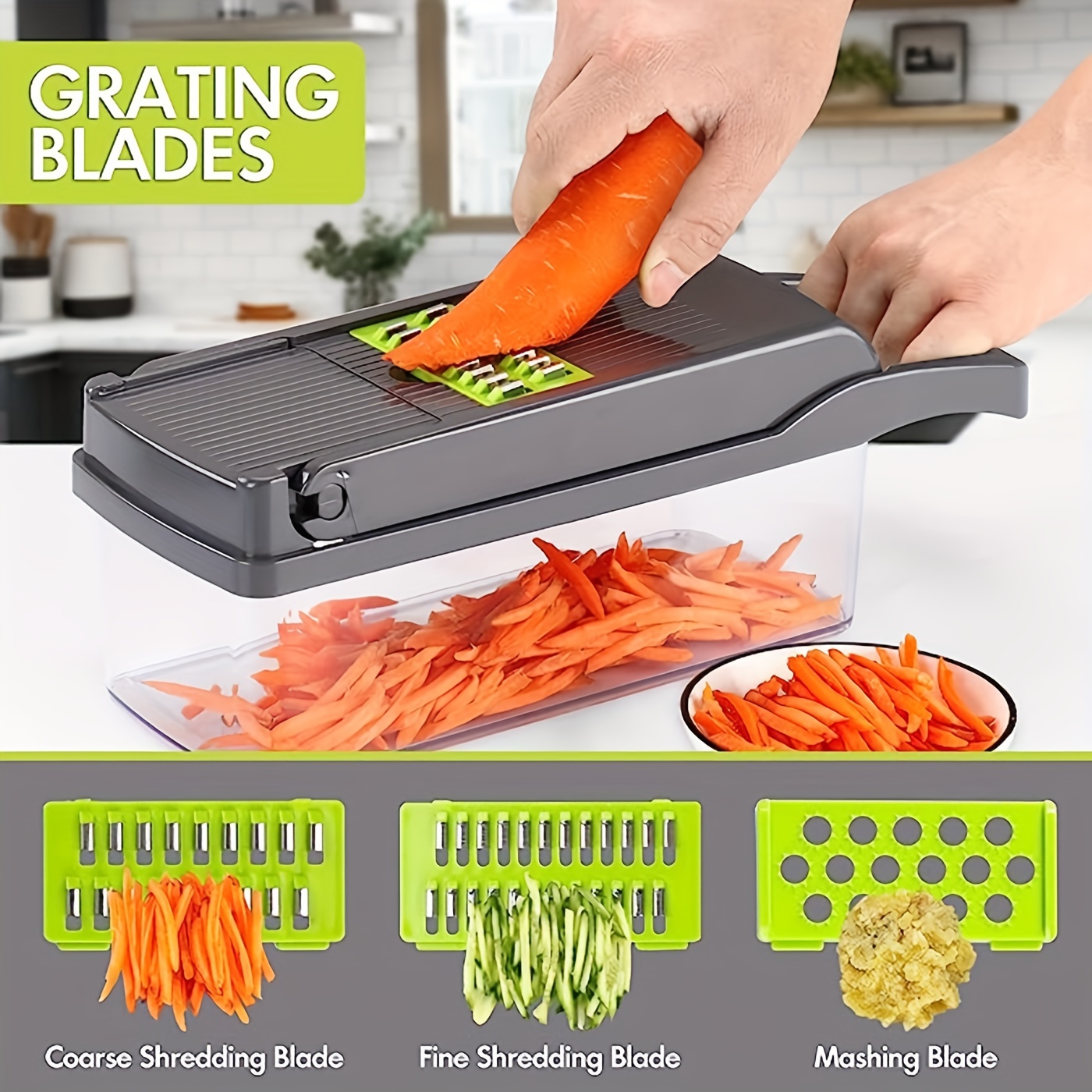 Potato Slicer | Veggie Cutter With Handle | Handheld Kitchen Gadgets For  Carrot, Cheese, Potato, And Vegetable Shredding