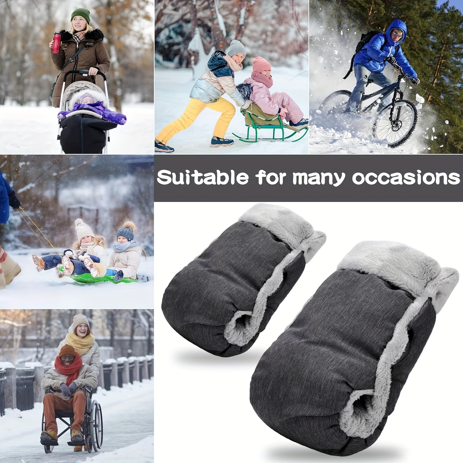 Stroller Hand Muff Winter Anti Freeze Gloves With - Temu