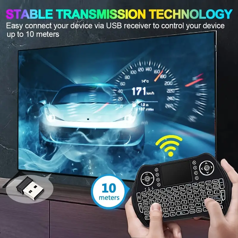 BES-20761 - Mouse e Tastiere - beselettronica - MINI TASTIERA QWERTY  TELECOMANDO BLUETOOTH MOUSE TOUCHPAD PC ANDROID TV TABLET