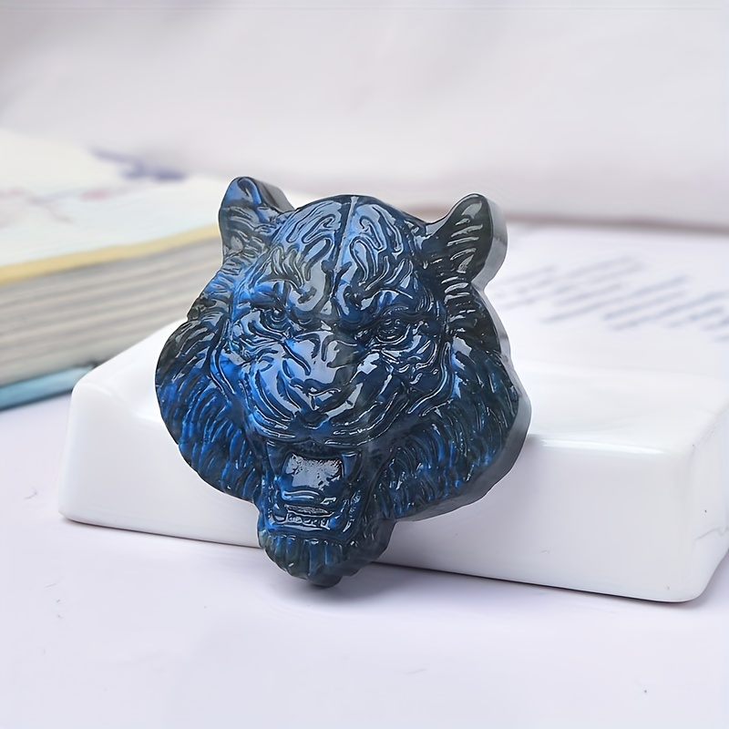 Carved Labradorite Tiger Rings
