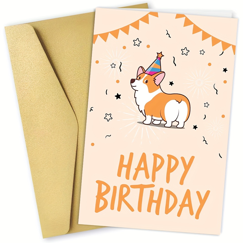 

Corgi Birthday Card Greeting Card (with Envelope)