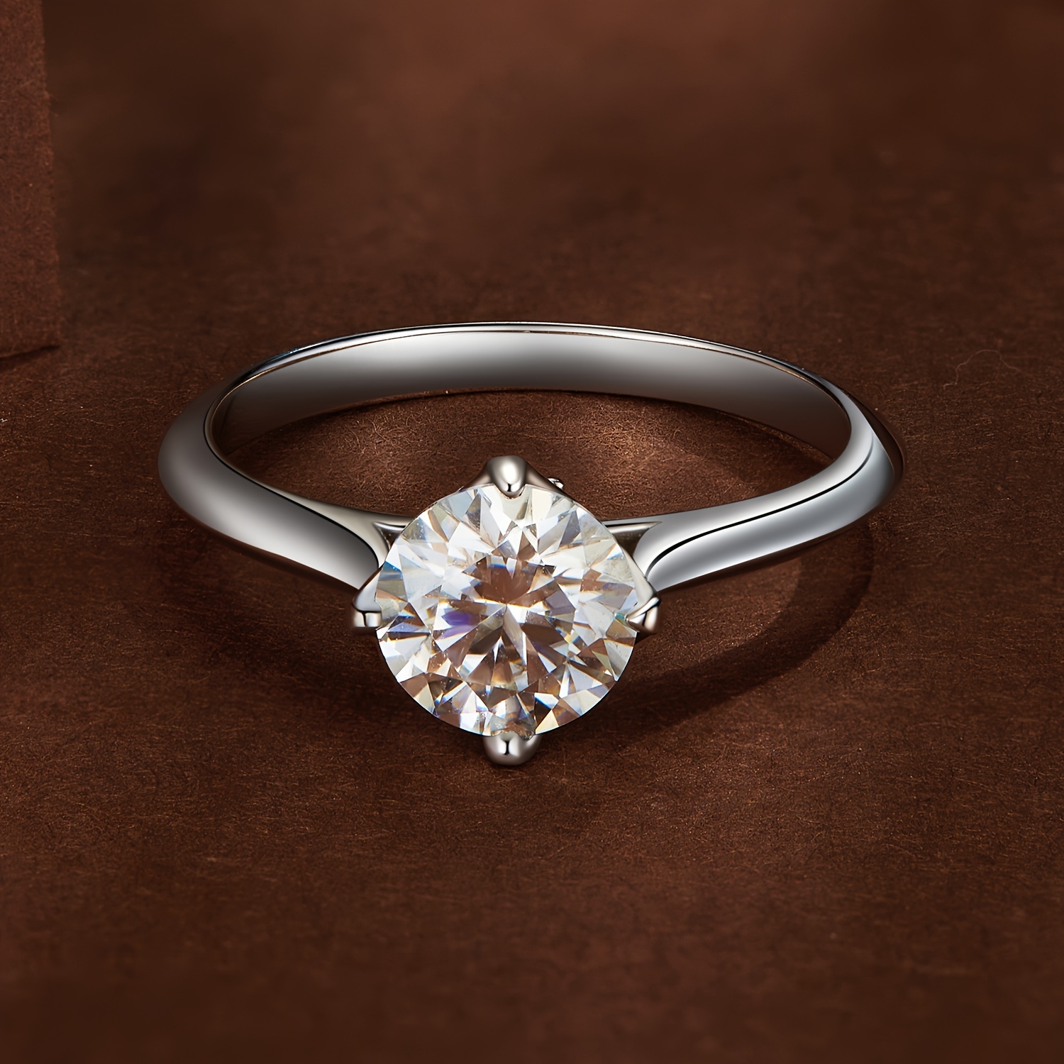 Curious Time 925 Sterling Silver Moissanite Ring