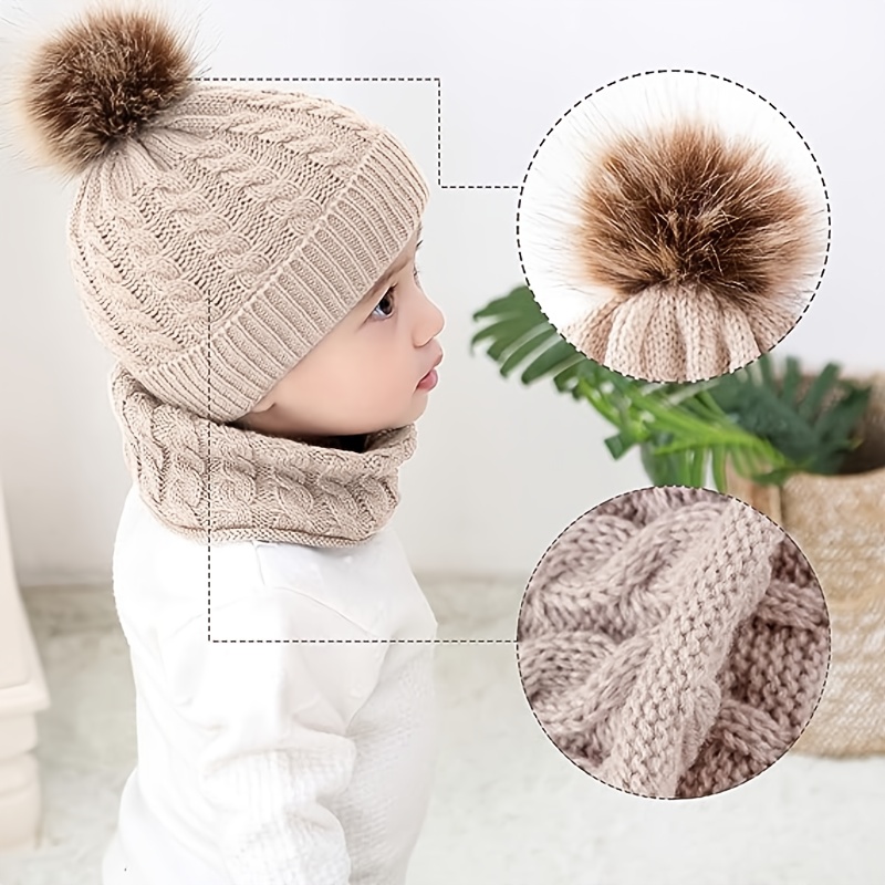 Bonnet & écharpe en laine pour bébé