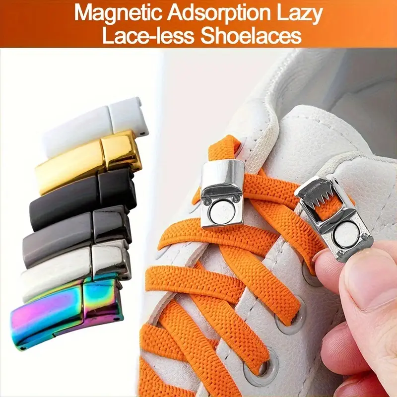 Magnetic Metal Shoelace Buckle Shoe Accessories Curved - Temu