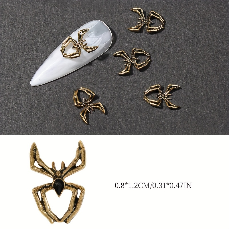 30pcs Halloween Nail Art Charms Retro Skull Accessories
