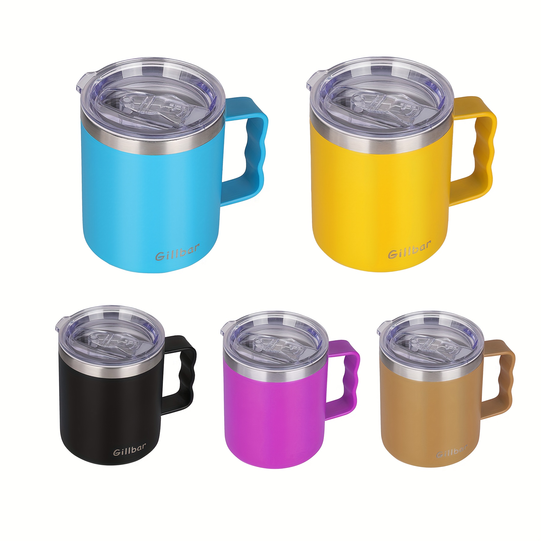 Cold Drink Cup With Handle Straw And Dust proof Cup Cover - Temu