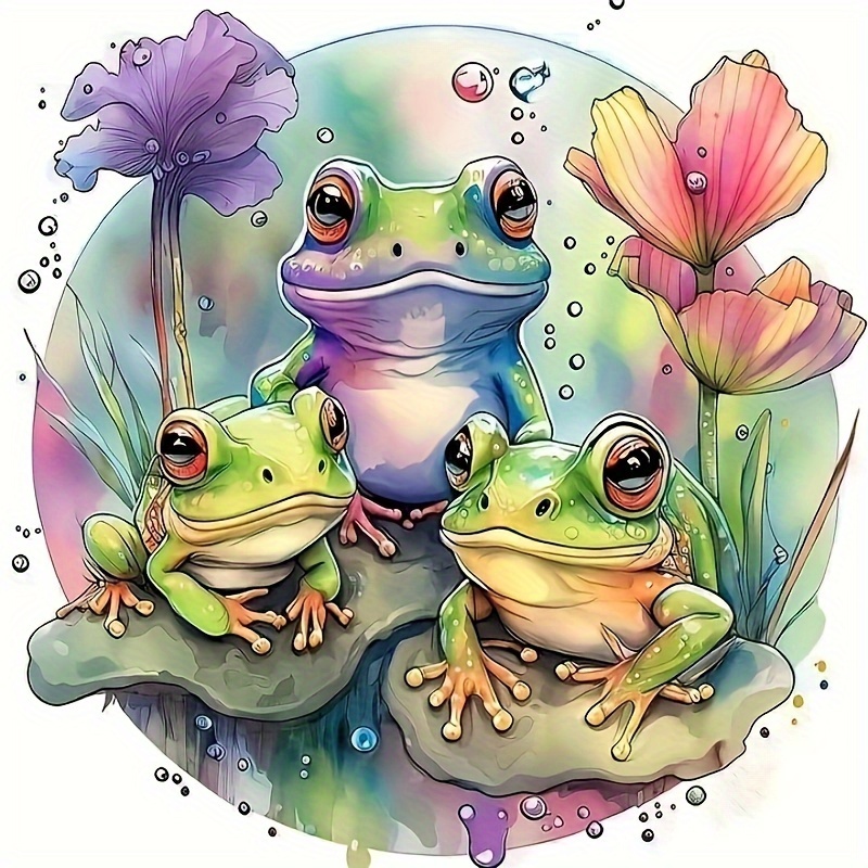 Cute Frog, 5D Diamond Painting Kits