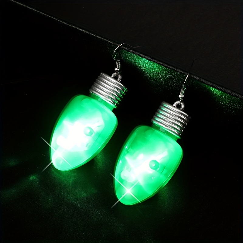 Light up christmas store light earrings