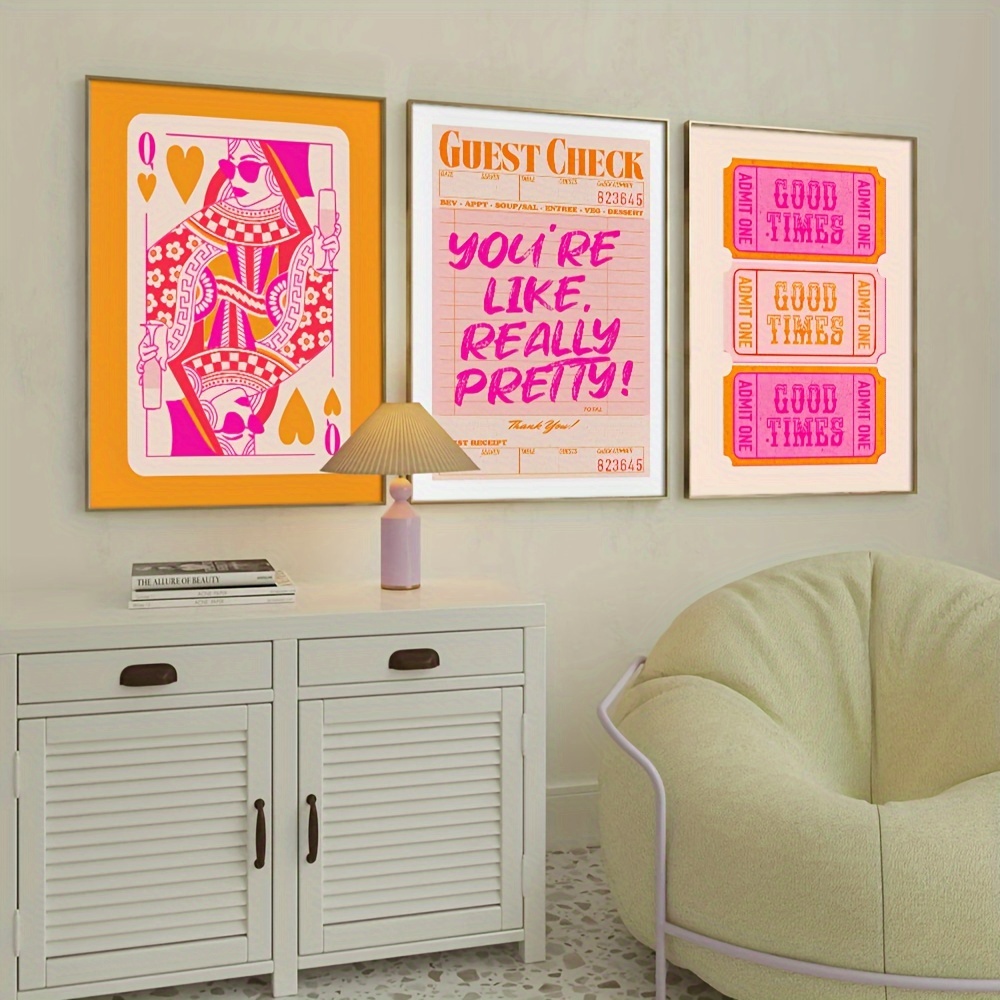 Unframed Canvas Preppy Posters For Room Aesthetic - Temu