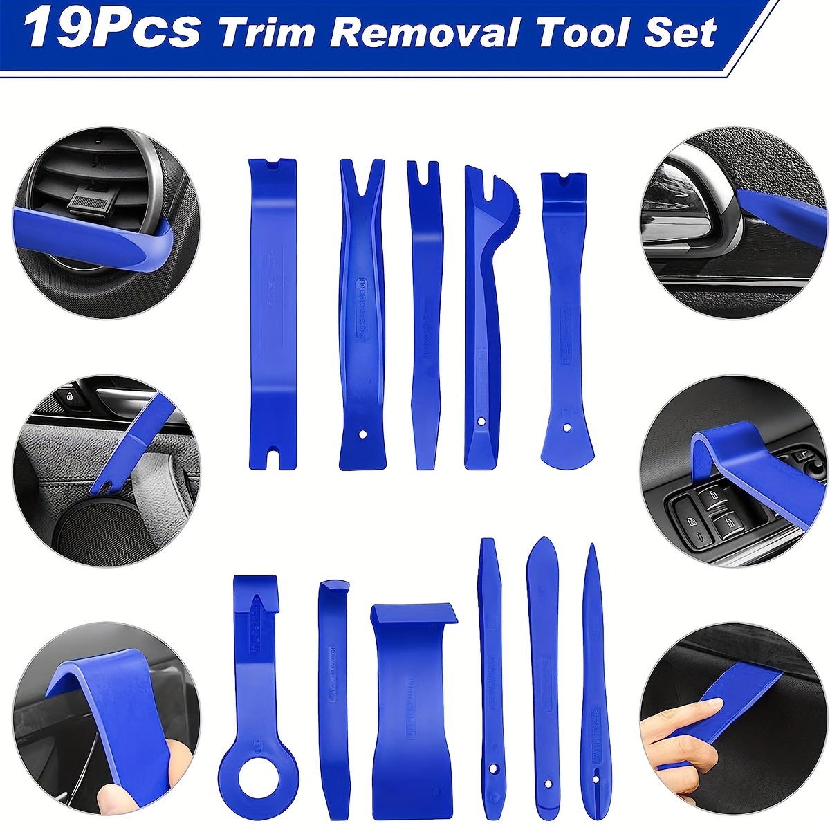 19pcs Universal Car Trim Removal Tool Kit Pry Repair Kit Auto