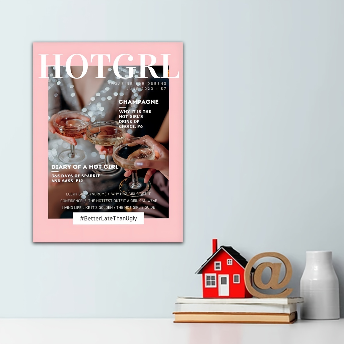 Canvas Poster, Modern Art, Hot Girl Magazine Cover Print