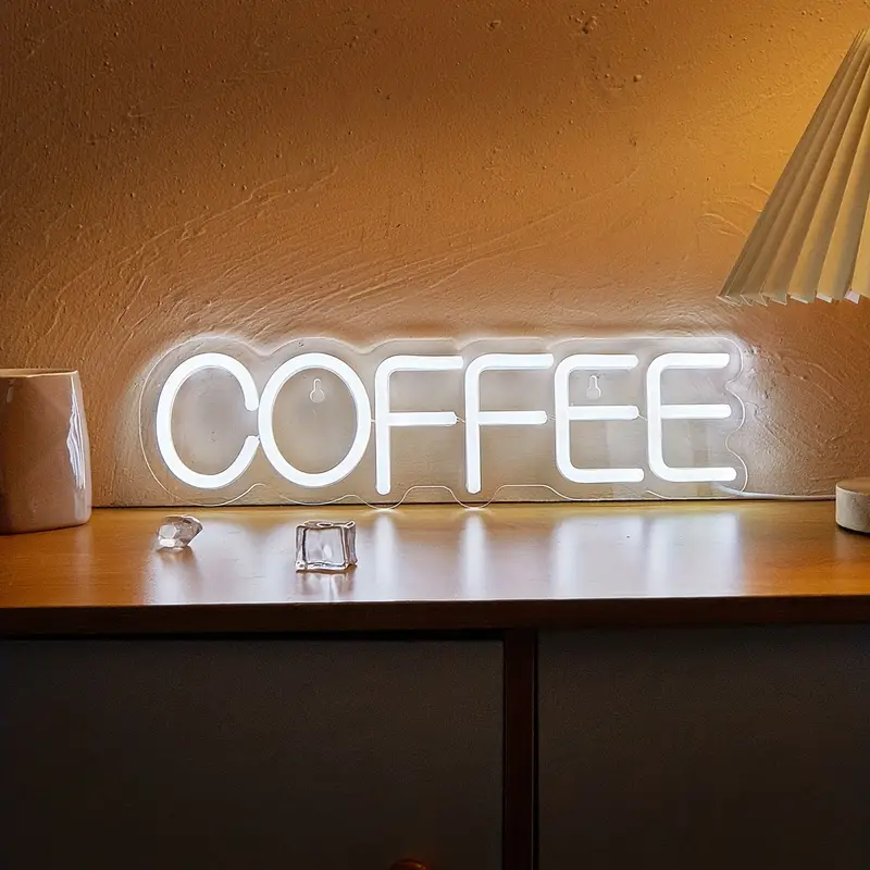 1 Stück KAFFEE LED Neonschild Neonschilder, Für Wand- Und Tischdekoration,  Leuchtschilder, USB-betriebene Neonlichtschilder, Für Schlafzimmer