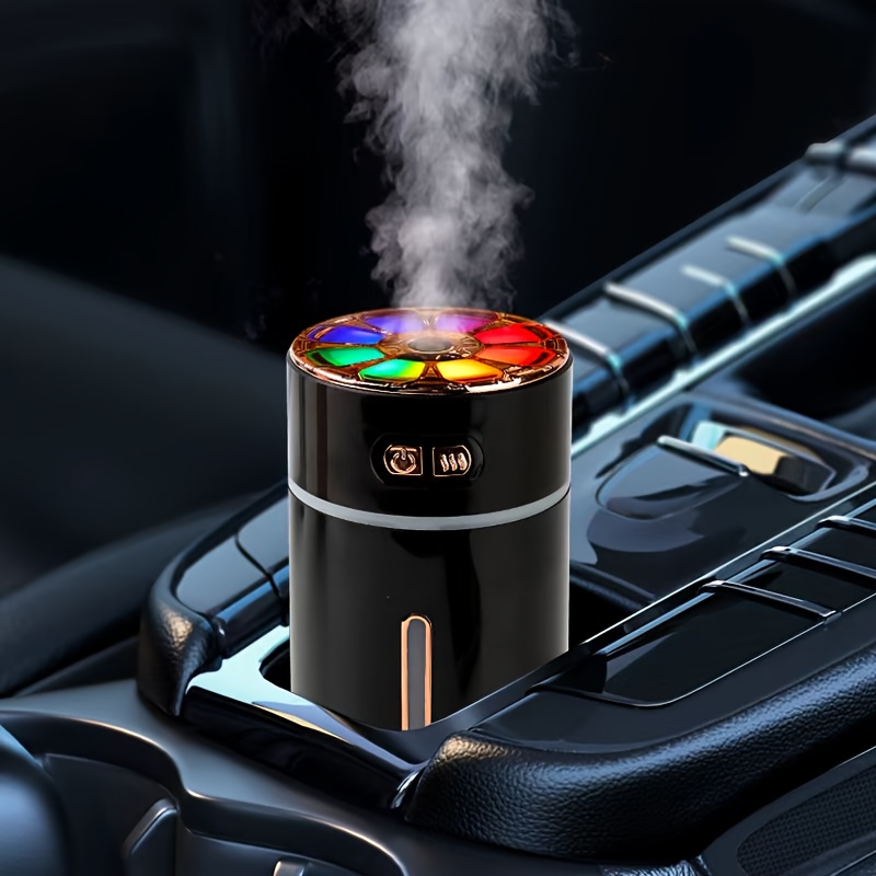 Difusor de aceites esenciales, mini difusores portátiles de aromaterapia,  humidificador vaporizador de niebla fría con USB 7 LED de color de luz