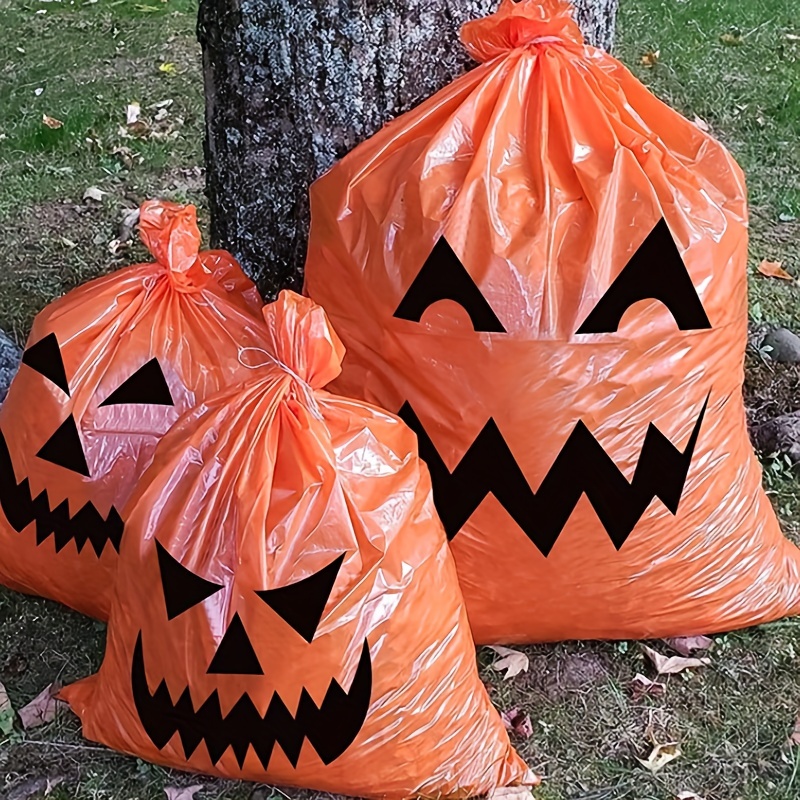 Halloween Pumpkin Bag, Large Garbage Bag, Decorative Tree Leaf