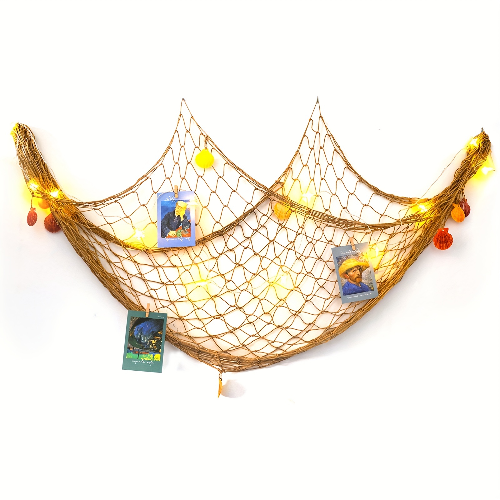 Decorative Fish Net Nautical Fishing Net Decor Party - Temu