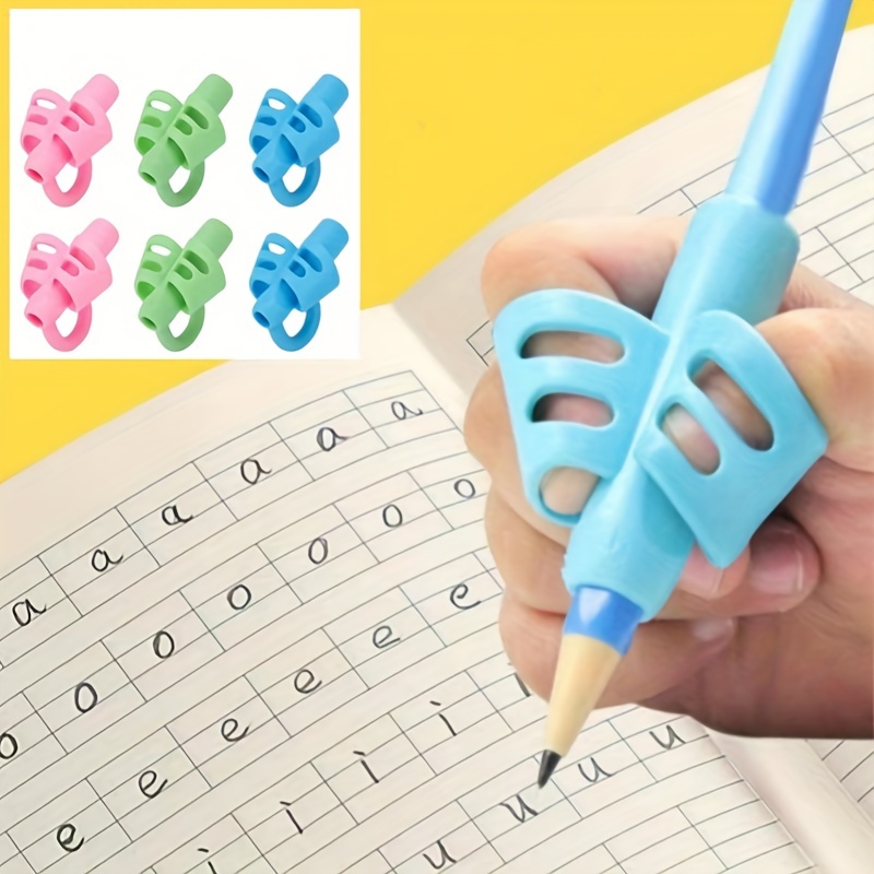 3 Pcs Enfants Écriture Crayon Porte-stylo Enfants Apprentissage Pratique  Silicone Stylo Aide Posture Correction Dispositif Pour Les Étudiants
