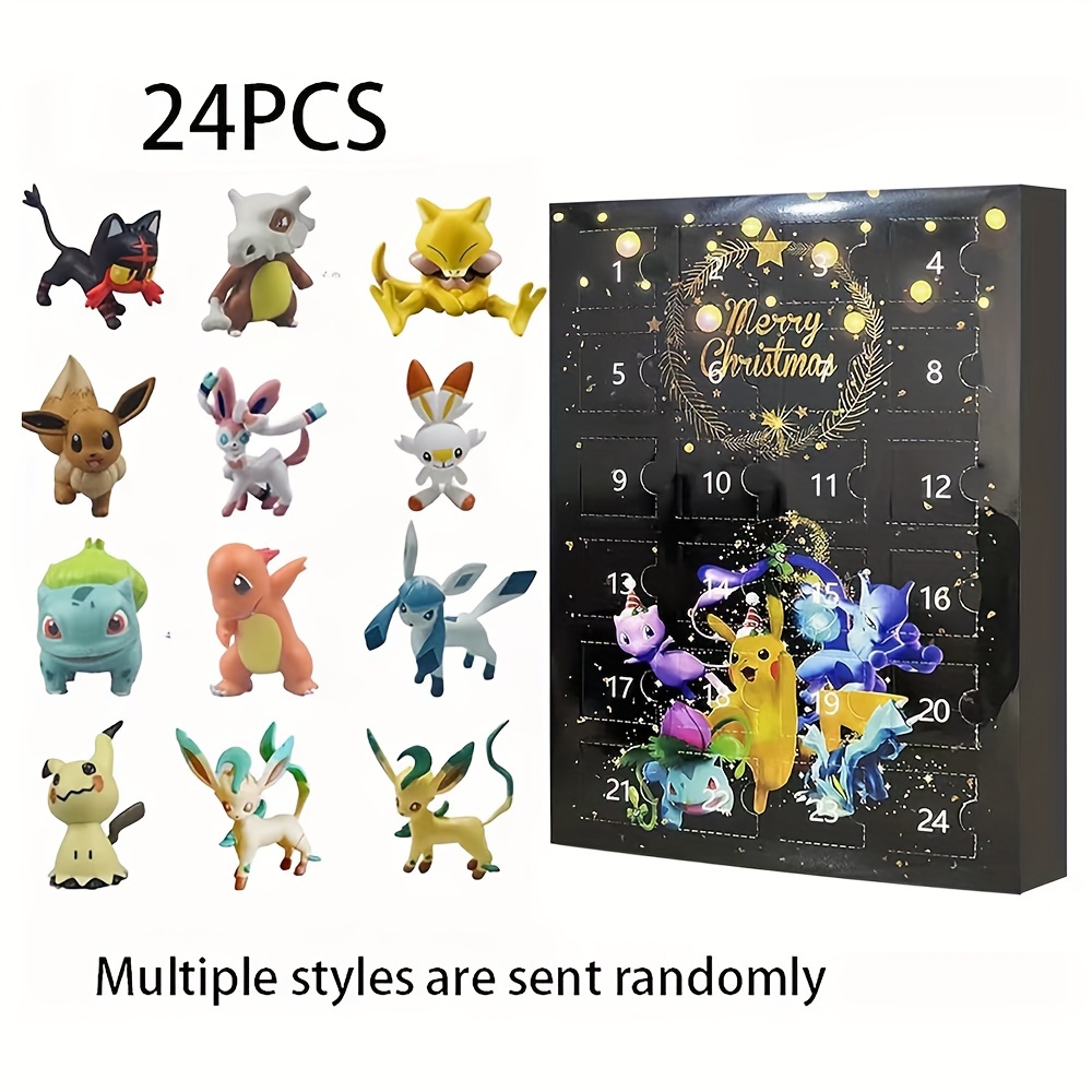 24pcs Cute Pikachu Christmas Advent Calendar Box Pet Christmas Gift - Toys  & Games - Temu