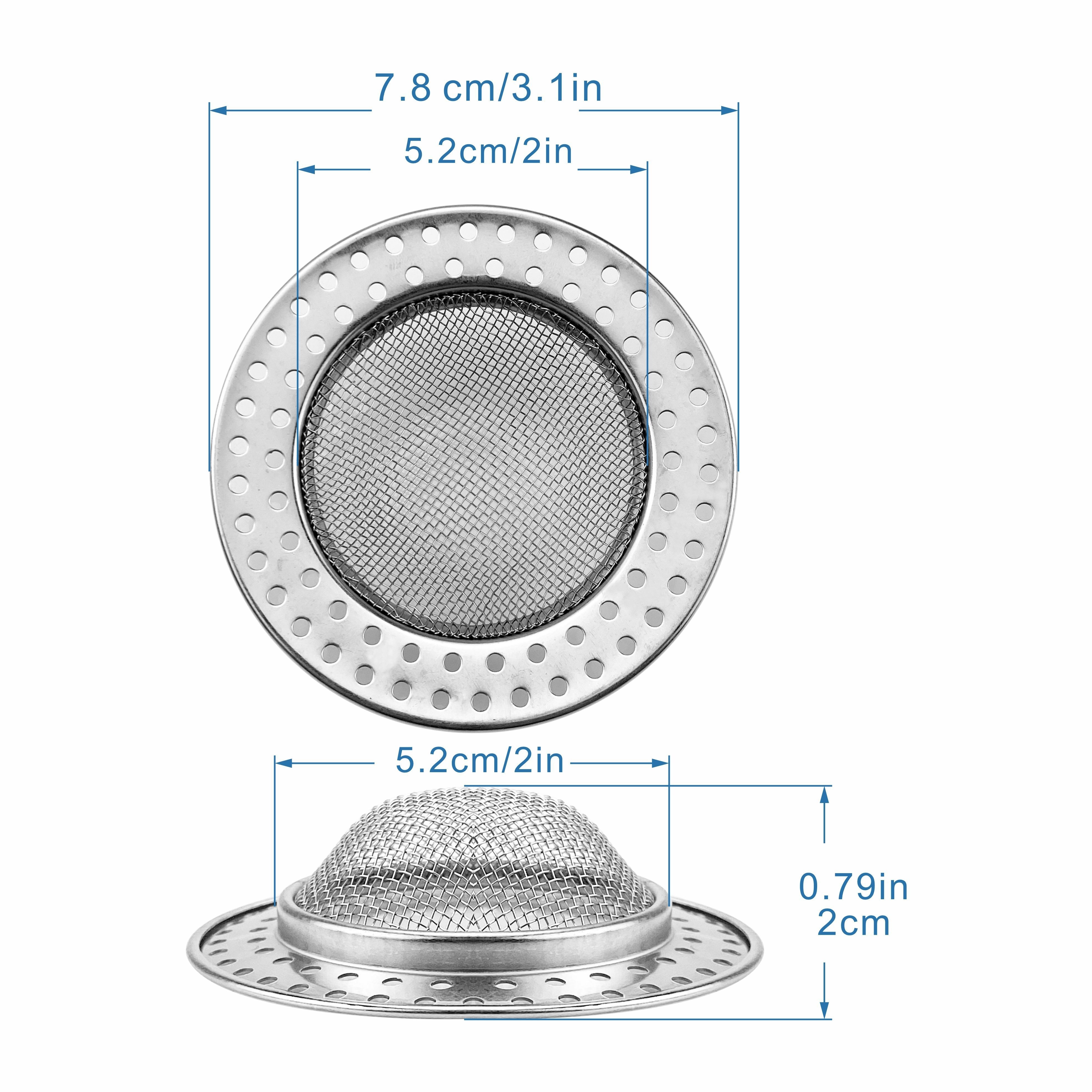 2 Pack Kitchen Sink Filter Strainer Stainless Steel Mesh Sink Strainer  Kitchen Sink Filter Net Prevents Clogged Pipes for Kitchen Bathroom