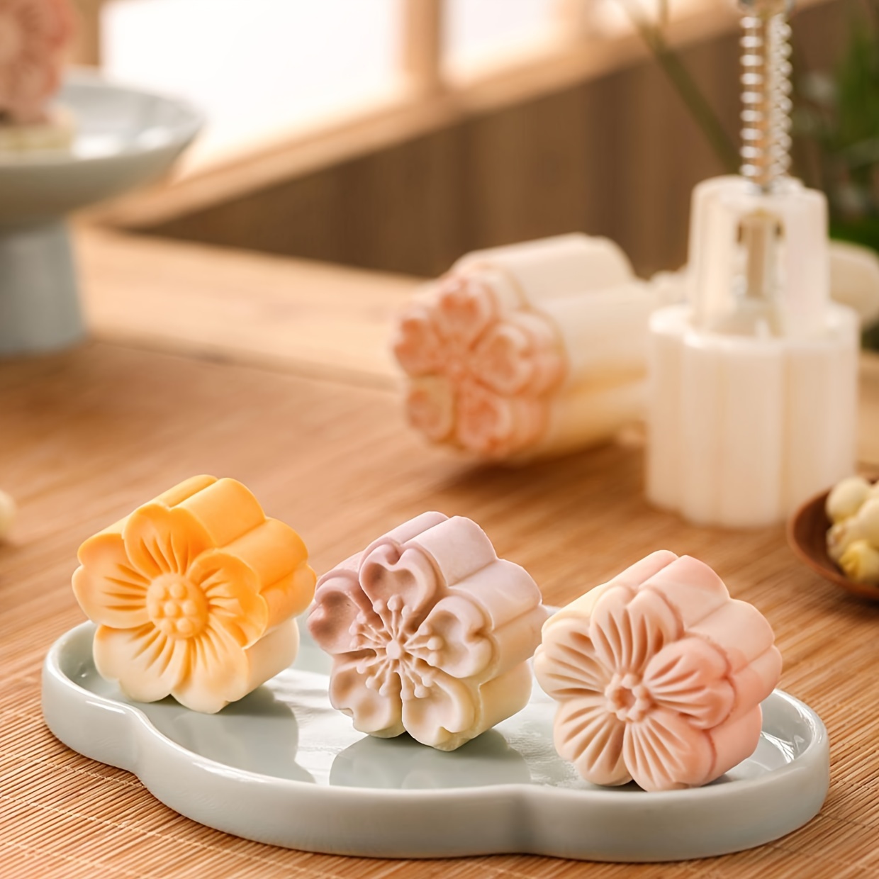 Create Unique Flower shaped Mooncakes With This Mooncake - Temu