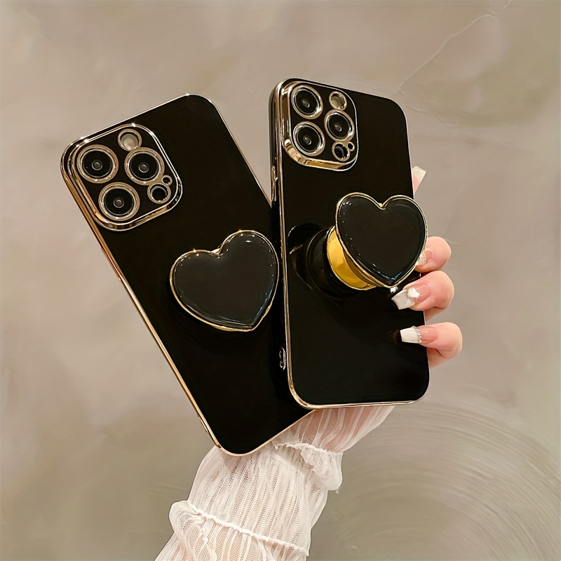 Elegant 3d Love Heart Phone Case Iphone 15/ - Temu