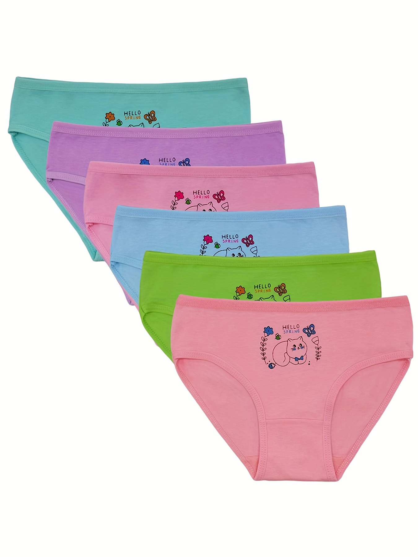 Cartoon Cute Girls Triangle Kawaii Panties Set Of Pcs All Cotton Knickers  Briefs For Children From Ligemeitang, $9.57