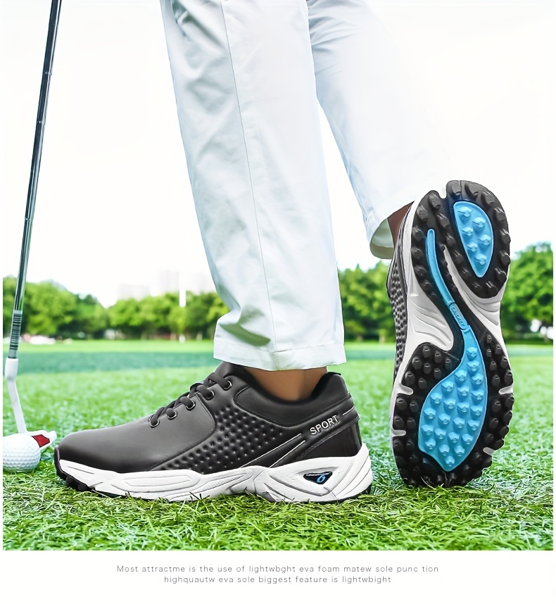 Men's Trendy Professional Golf Shoes Comfy Non Slip Durable - Temu