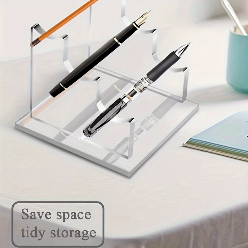 Acrylic Brush Stationery Display Shelf Storage School Office Store