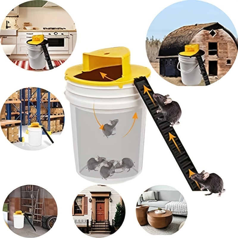 Mouse Trap - Bucket Mouse Traps, Automatic Reset Flip And Slide Bucket Lid  Mouse Trap, Humane And Unlethal, Reusable Auto Reset For Indoor Outdoor Use