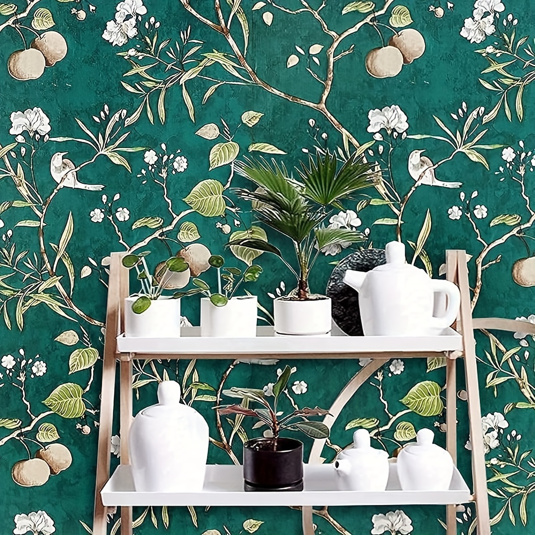 JIAOQSS Selbstklebende Tapete Grüne Pilze | Wald Design Klebefolie | Wasserdicht Vinyl Für Möbel & Wände