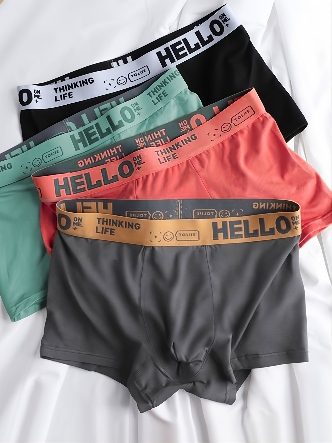 Men's Cotton Breathable Stretch Boxer Briefs Underwear - Temu