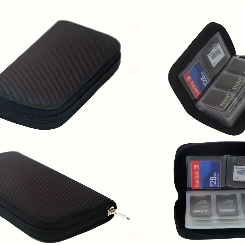 1pc Portable Multi-Function PVC Camera Card Storage Bag - Securely Store CF, SD & Switch Memory Cards! Keep Your Media Safe and Organized ? 1 Compact Case with 18 SD Slots + 4 CF Compartments