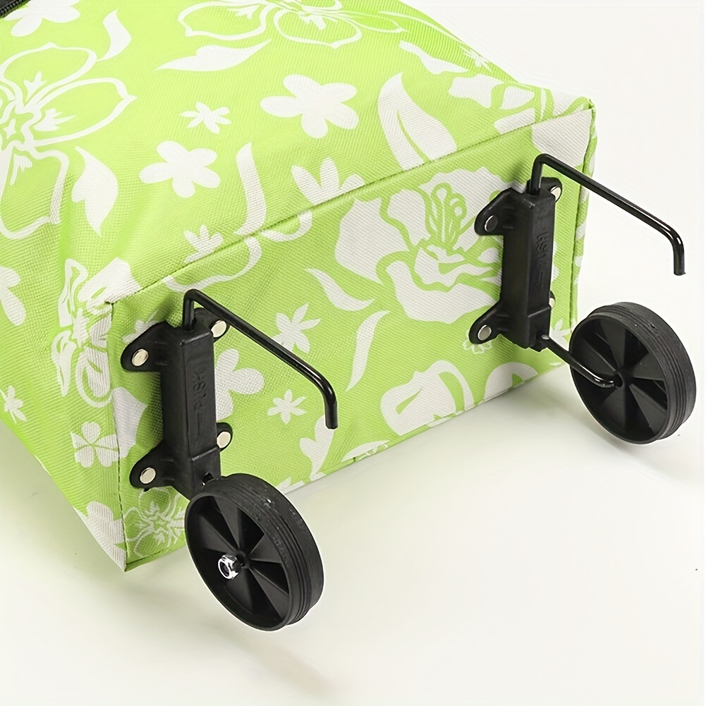  Carrito de compras plegable 2 en 1, carritos de compras  plegables con ruedas, bolsa de compras portátil con ruedas, carrito  impermeable plegable para compras (verde) : Industrial y Científico