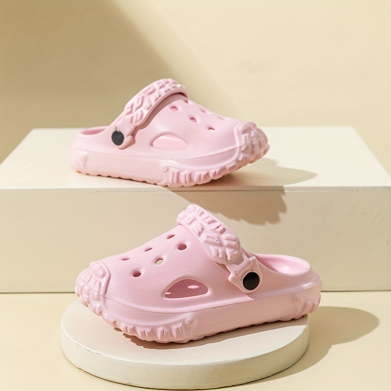 Girls Solid Breathable Clogs Lightweight Anti Slip Indoor Outdoor Shoes