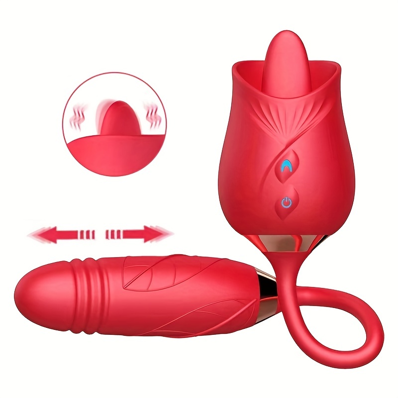 Rose Toy Vibrator Women 1 Clitoral Stimulator Tongue Licking - Temu