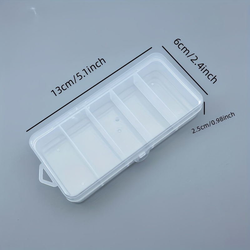 1pc Caja Almacenamiento Plástico Transparente Rectangular - Temu