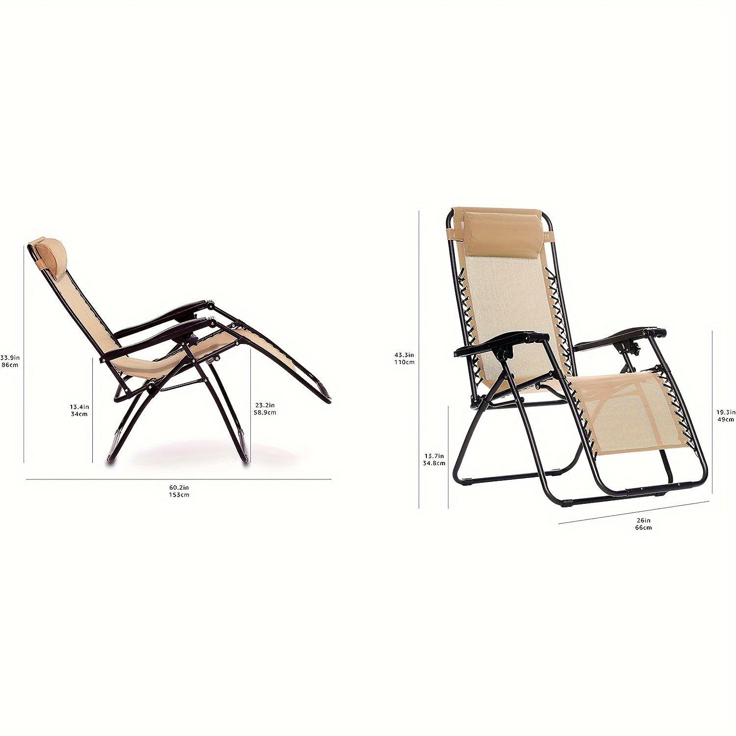 Beige zero gravity chair hot sale