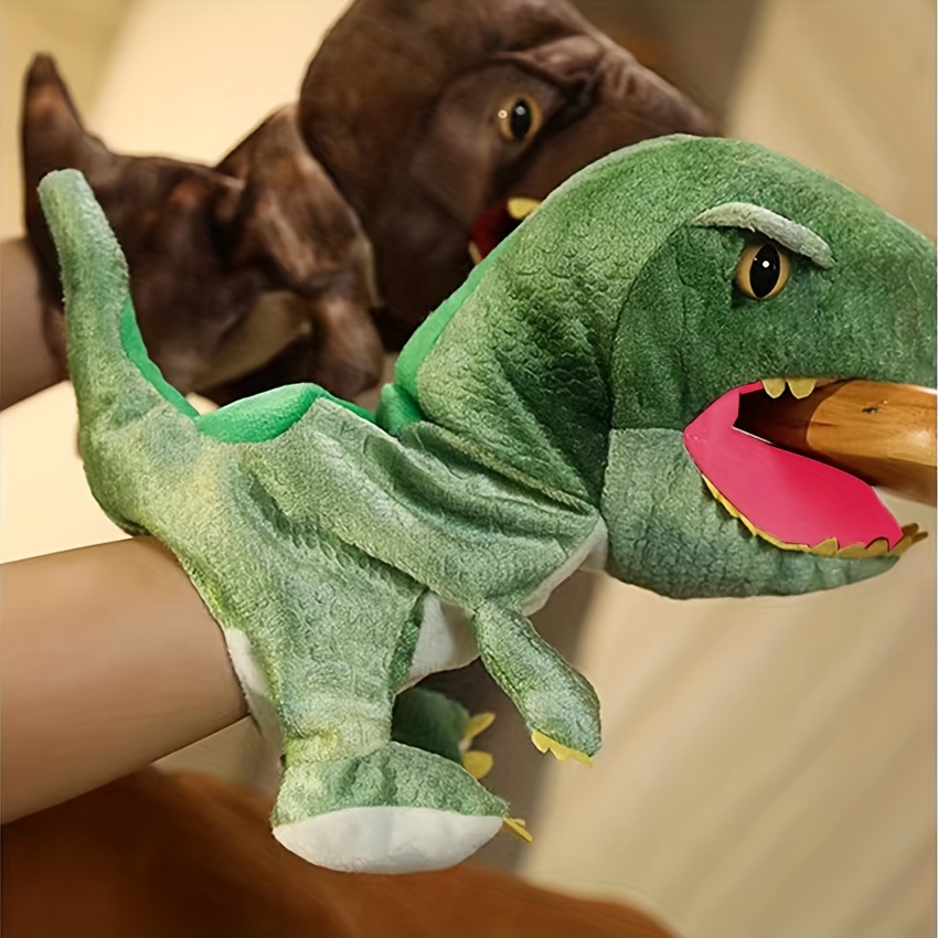 Animaux de simulation marionnettes à main en peluche dinosaure
