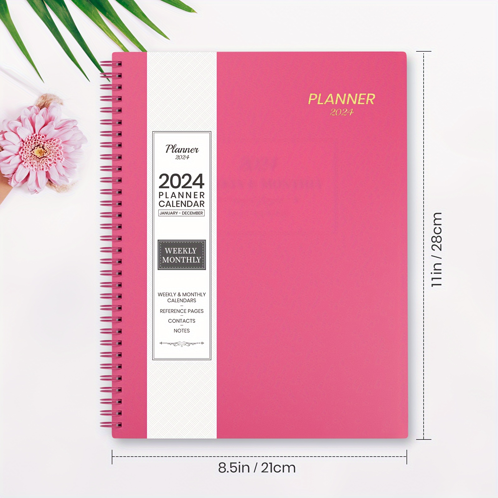 2024 Planner Weekly Monthly A4 Calendar Spiral 12 Months - Temu