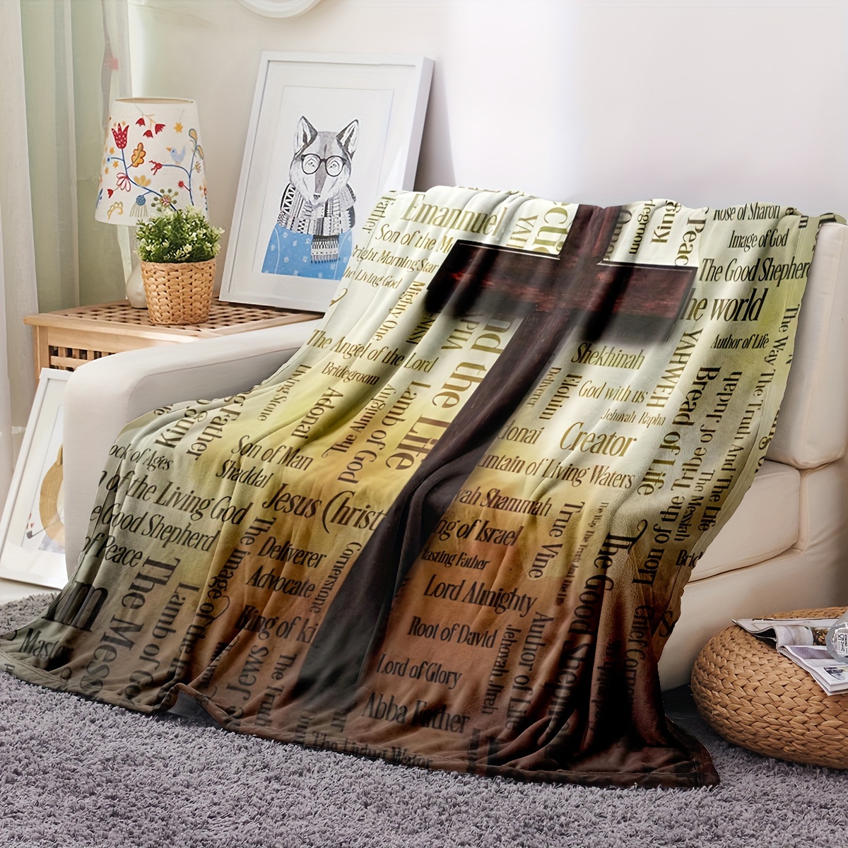 70x100cm Throw Blankets Flannel Fleece Throw Plush Cozy Soft Nap