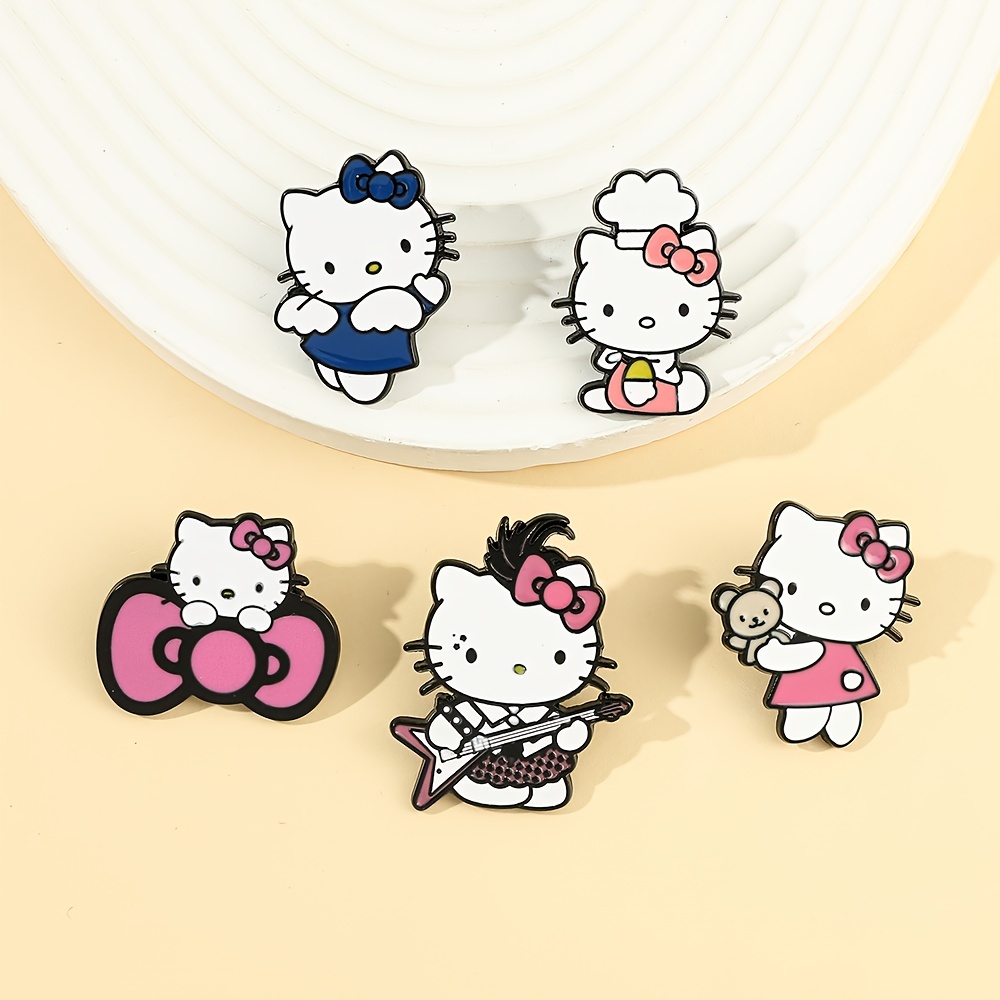 Kitty Cat Brooch Creative Hello Kitty Enamel Pin - Temu
