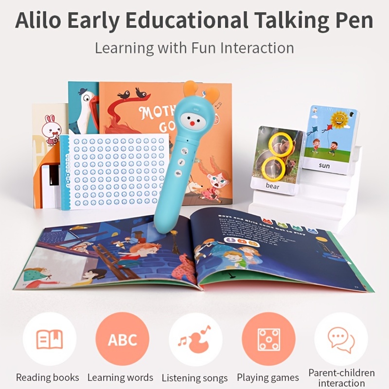 Alilo Starter Learn to Read， 3 Interactive Books 100 Flashcards