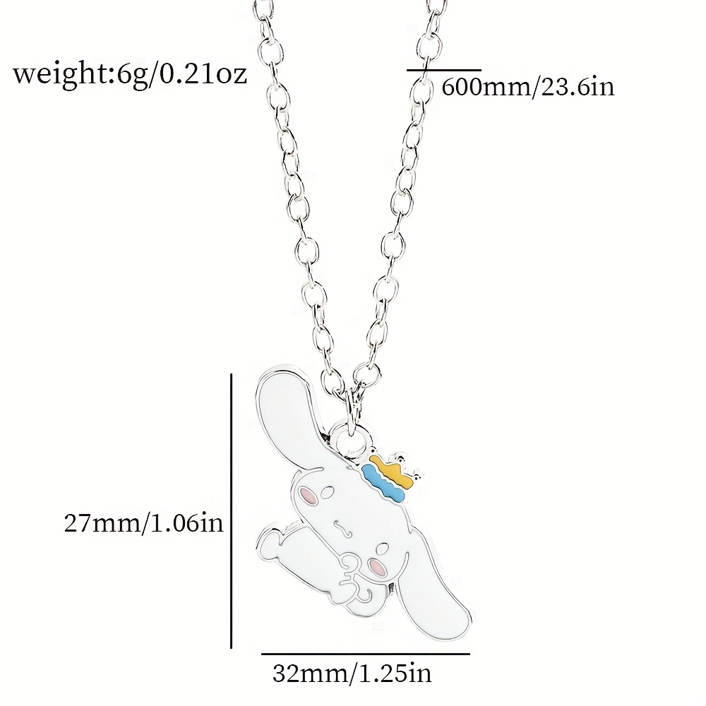 Cinnamoroll Elegant Cute Silver Necklace w/ Pendant | Tide Color x Sanrio - Magic Cosmos St