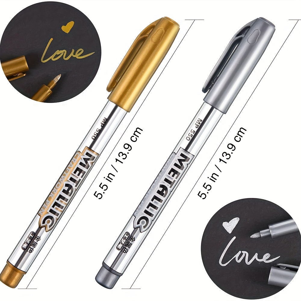  18 Colors Metallic Marker Pens, 0.7 mm Extra Fine