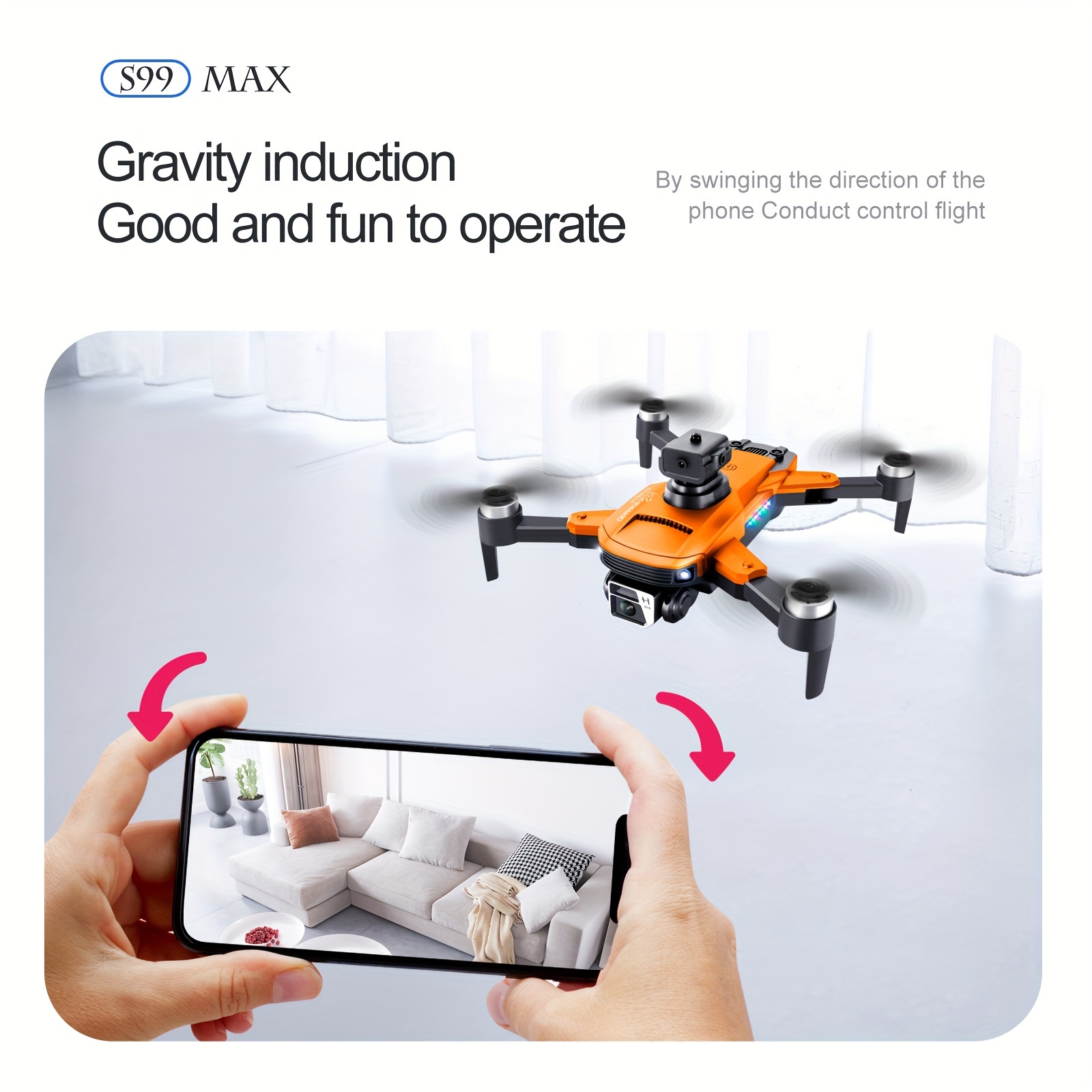 new s99 max rc drone with hd electric camera brushless motors optical flow positioning body led lights 360 obstacle avoidance foldable quadcopter uav light show perfect for halloween christmas new year gifts details 7